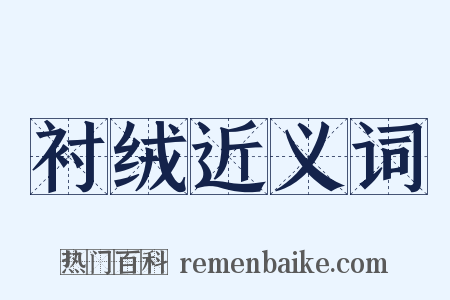 衬绒近义词是什么意思的图片